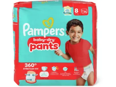 Pampers Baby Dry · Pants · Taille 8, 17+ kg 26pce