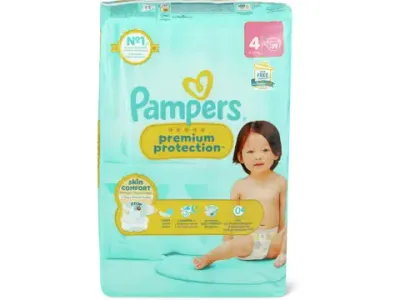 Pampers Premium Protection · Couches · Taille 4, 9-14 kg 39pce