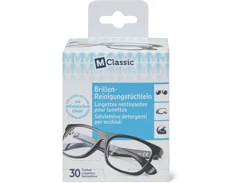 Lingettes de nettoyage pour lunettes 30pces