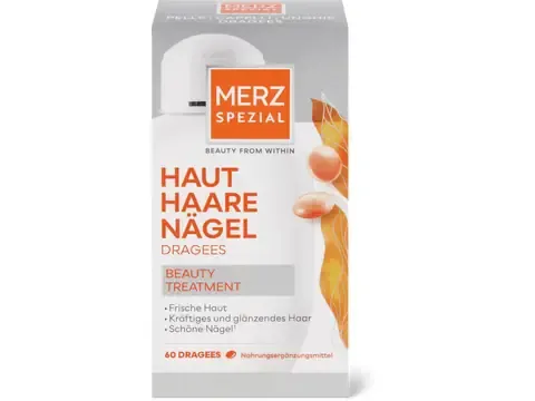 Merz · Dragées peau, cheveux et ongles 60 pièces