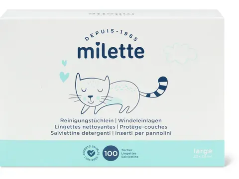 Milette · Protège-couches / lingettes nettoyantes 100pce