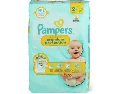 Pampers Premium Protection · Couches · Taille 2, 4-8 kg 56pce