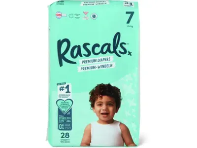 Rascals · Couches · Taille 7, 17+ kg 28pce