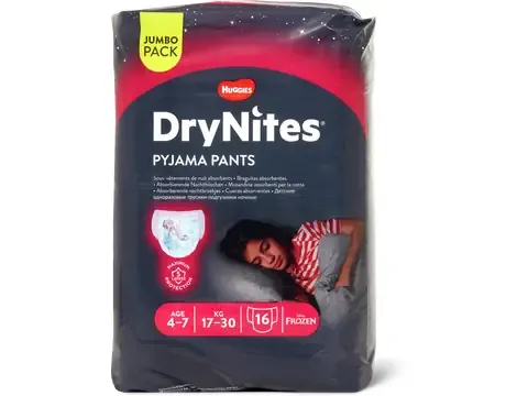 Huggies DryNites · Pyjama pants · 4-7 ans, 17-30 kg 16pce