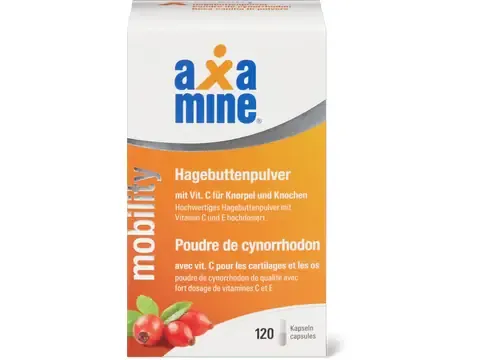 Axamine mobility · Poudre de cynorrhodon en capsules 120 pièces