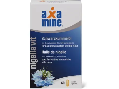 Axamine · Capsules d’huile de nigelle 60 capsules