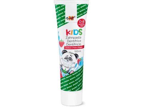 M-Budget · Dentifrice Kids · fraise, 0-6 ans 100ml