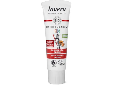 Lavera · Dentifrice Kids · Calendula et calcium, sans fluorure, végétalien 75ml