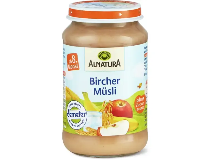 Alnatura · Birchermuesli · Bio, Demeter, à partir du 8e mois, Sans sucre ajouté  190g