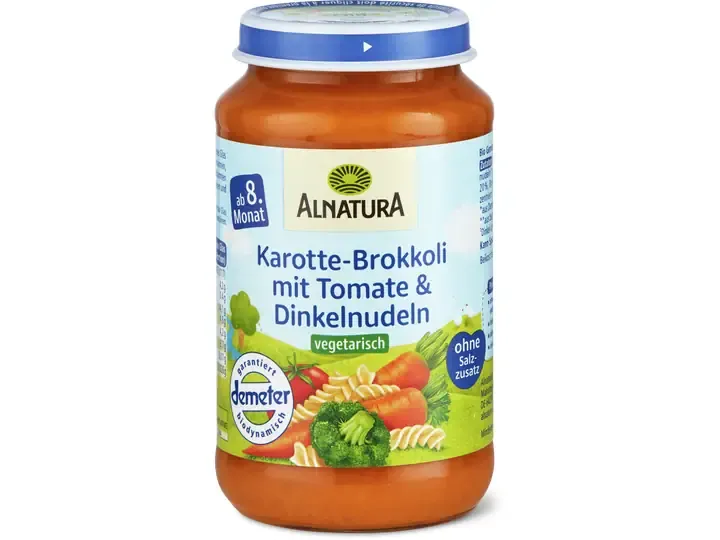 Alnatura · Potiron seulement · Demeter, Bio, Dès le 5e mois 125g
