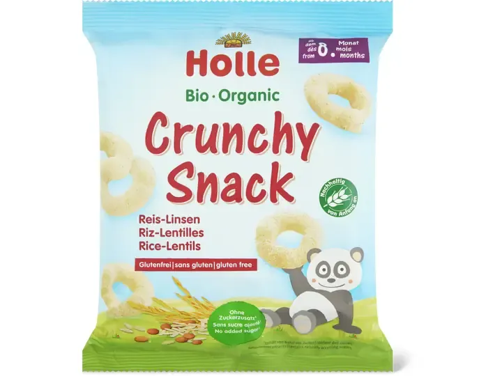 Holle · Crunchy Snack Riz-Lentilles · Bio 25g