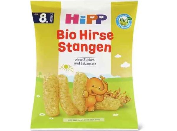 Hipp · Bâtonnets de millet · Bio, à partir de 8 mois, Sans sucre ajouté 30g