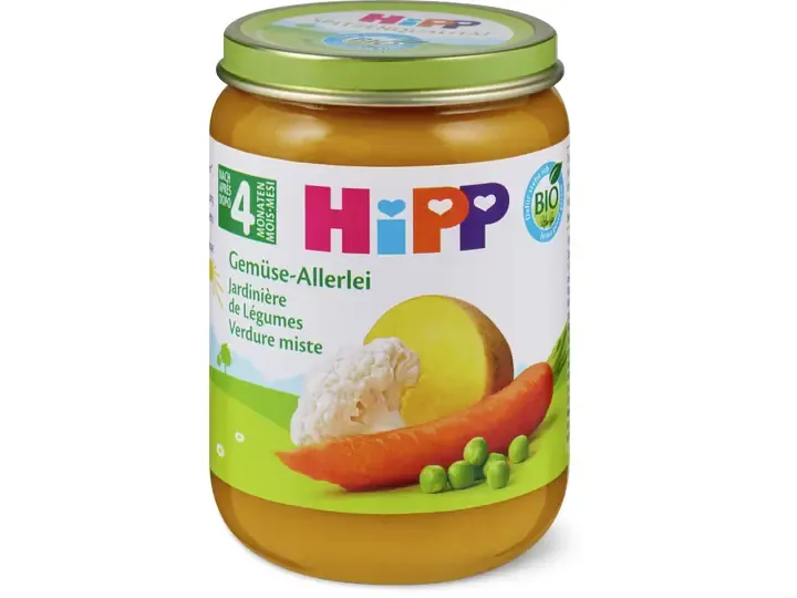 Hipp · Jardinière de légumes · Bio, après 4 mois  190g