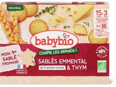 Babybio · Sablés Emmental et thym · Bio 1pce