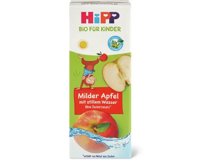 Hipp · Jus de pomme doux avec de l’eau plate · Bio, dès 1 an 217ml
