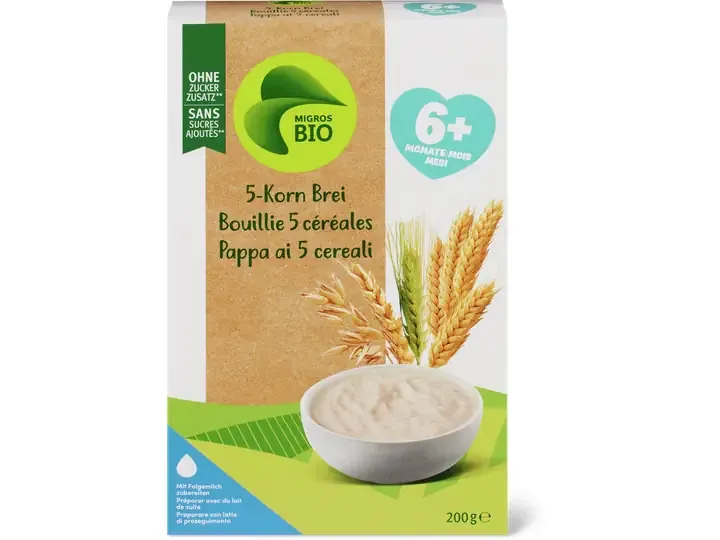 Bouillie aux 5 céréales · Bio, à partir de 6 mois, Sans sucre ajouté  200g