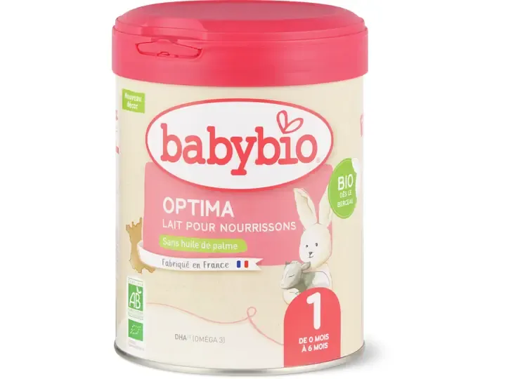 Babybio · Lait premier âge Optima 1 · Bio, De 0 à 6 mois, Sans sucre ajouté  800g