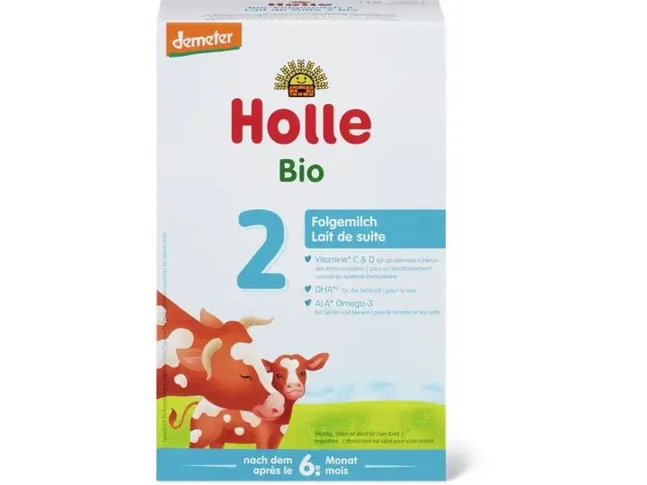 Holle · Lait de suite 2 · Demeter, Bio, Lait de vache, à partir du 6e mois 600g