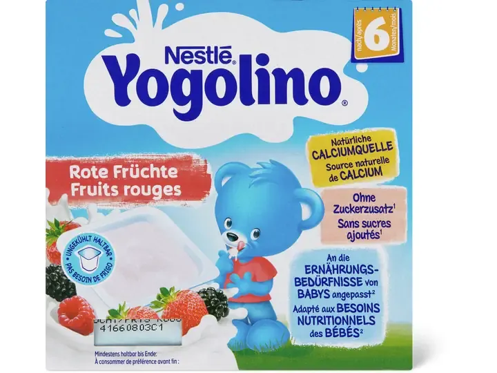 Nestlé Yogolino · Fruits rouges · après 6 mois 4x90g