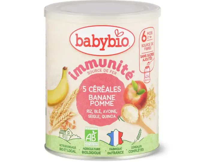 Babybio · Céréales 3 fruits avec quinoa · Bio, À partir de 6 mois , Sans sucre ajout 220g