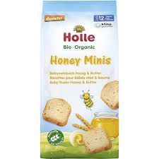 Holle · Biscottes · Bio, Demeter, Miel et beurre, dès 12 mois 100g