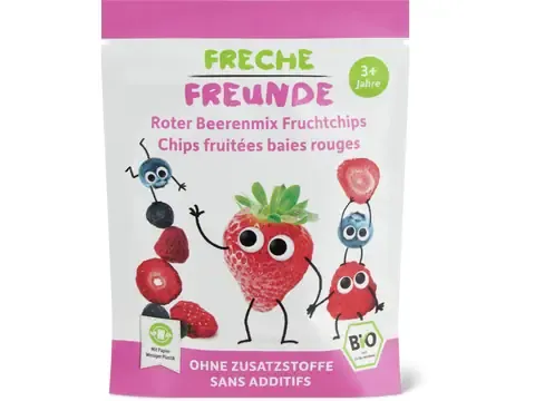 Freche Freunde · Chips fruitées · Bio, Baies rouges 10g