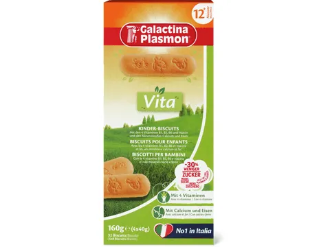 Galactina Plasmon · Biscuits pour enfants Vita · Bio, à partir de 12 mois 160g