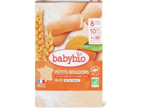 Babybio · Petits boudoirs · Bio, dès 8 mois / 10 mois 120g