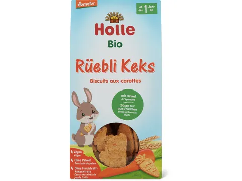 Holle · Biscuits aux carottes · Demeter, Bio, dès 1 an 150g