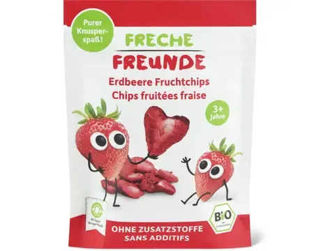 Freche Freunde · Chips fruitées · Bio, Fraise 12g