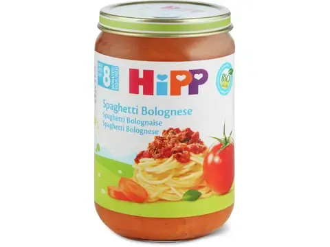 Hipp · Spaghetti Bolognaise · Bio, après 8 mois  220g
