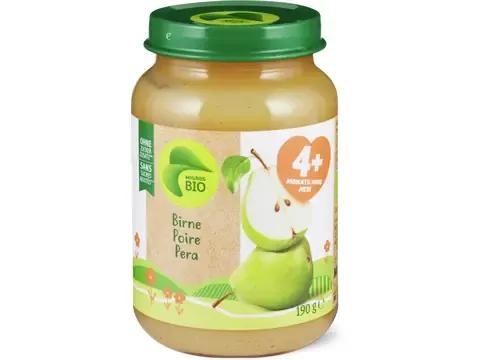 Poire · Bio, à partir de 4 mois , Sans sucre ajouté 190g