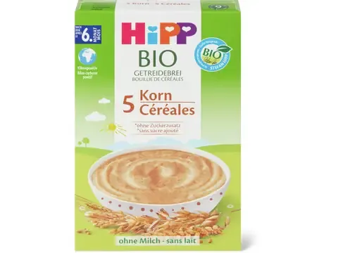 Hipp · Bouillie aux 5 céréales · Bio, Après le 6e mois, Sans sucre ajouté  200g