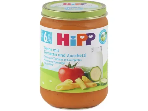 Hipp · Penne aux tomates et aux courgettes · Bio, à partir de 6 mois 190g