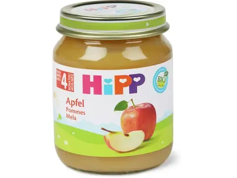 Hipp · Pommes · Bio, Après 4 mois 125g