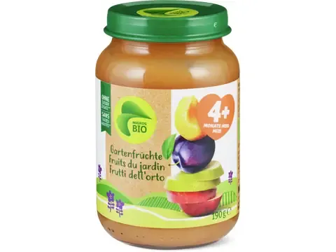 Fruits du jardin · Bio, à partir de 4 mois , Sans sucre ajouté 190g