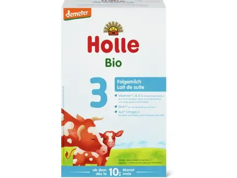 Holle · Lait de suite 3 · Bio, Demeter, Lait de vache, dès le 10ᵉ mois 600g