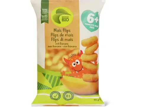 Flips de maïs avec banane · Bio, à partir de 6 mois 90g