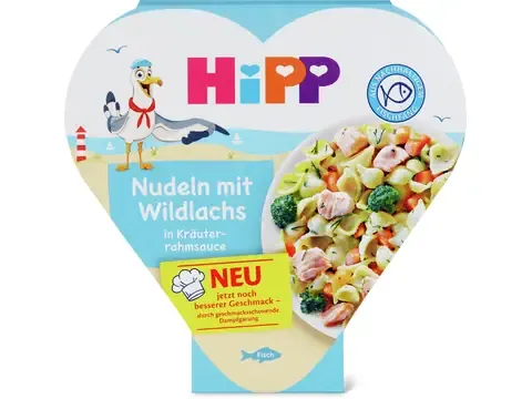 Hipp · Menu pâtes au saumon sauvage · Bio, dès 1 an 250g
