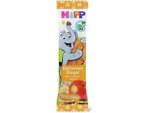 Hipp · Barre aux fruits · Bio, Biscuits au beurre et à la vanille, pomme et banane, dès 1 an, Sans sucre ajouté 20g