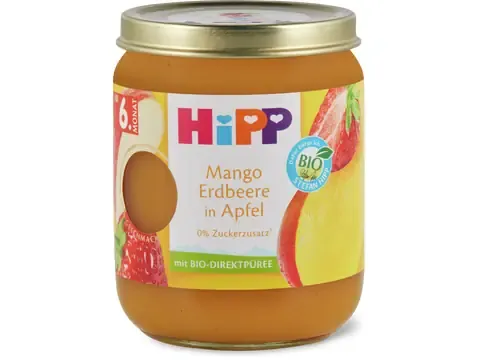 Hipp · Mangue fraise et pommes · Bio, À partir du 6e mois 160g