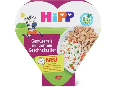 Hipp · Riz aux légumes et émincé · Bio, dès 1 an  250g