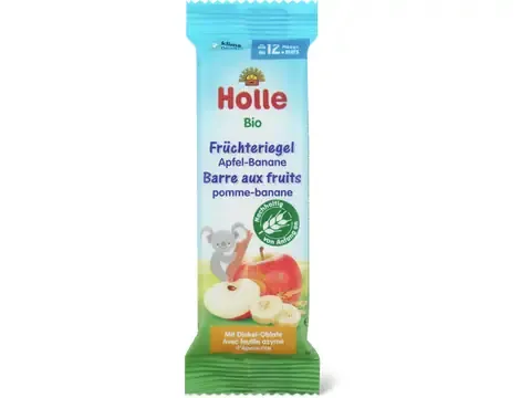 Holle · Barre aux fruits pomme-banane · Bio, à partir du 12e mois 25g