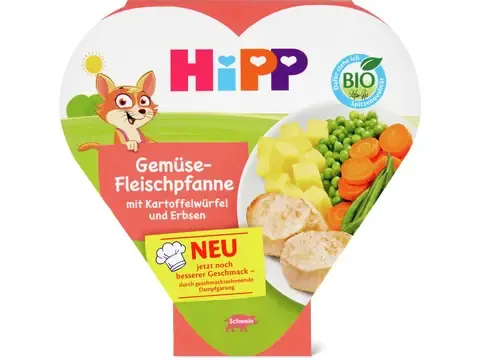 Hipp · Poêlée légumes et viande · Bio, Dès 1 an  250g