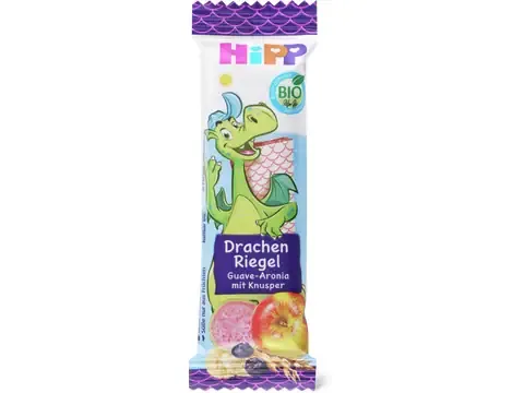 Hipp · Barre dragon croustillante à la goyave et aronia · Bio, dès 3 ans 30g