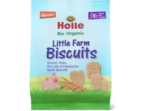 Holle · Biscuits à l’épeautre Little Farm · Demeter, Bio, dès 10 mois 100g