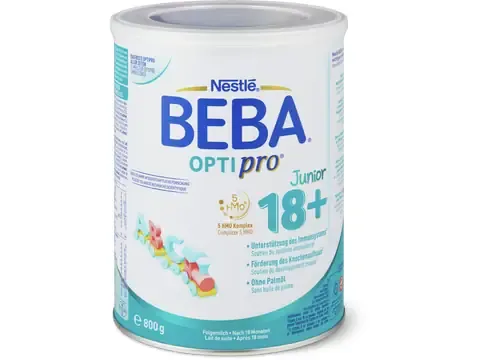 Nestlé Optipro 18+ Junior · BEBA Lait de suite · après 18 mois 800g
