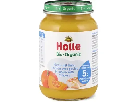 Holle · Potiron au poulet · Bio, dès 5 mois 190g