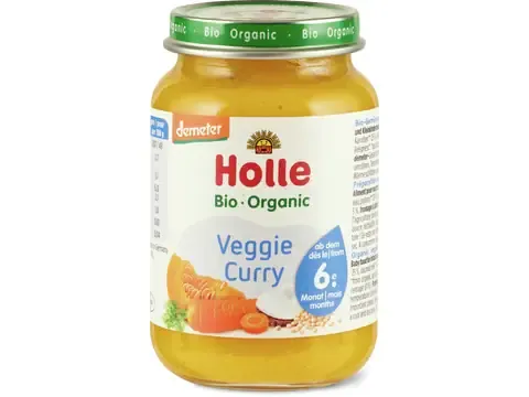 Holle · Curry de légumes · Demeter, Bio, dès 6 mois 190g
