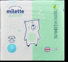 Milette Baby Care Naturals · Couches · aha!, Taille 5, 12-17 kg  36pces